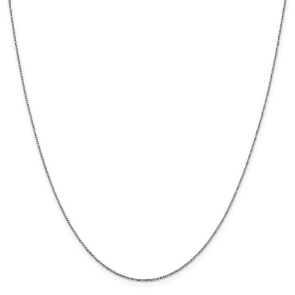 0.9mm 14k White Gold Diamond Cut Twisted Box Chain Necklace, 20 Inch - Picture 3 of 8
